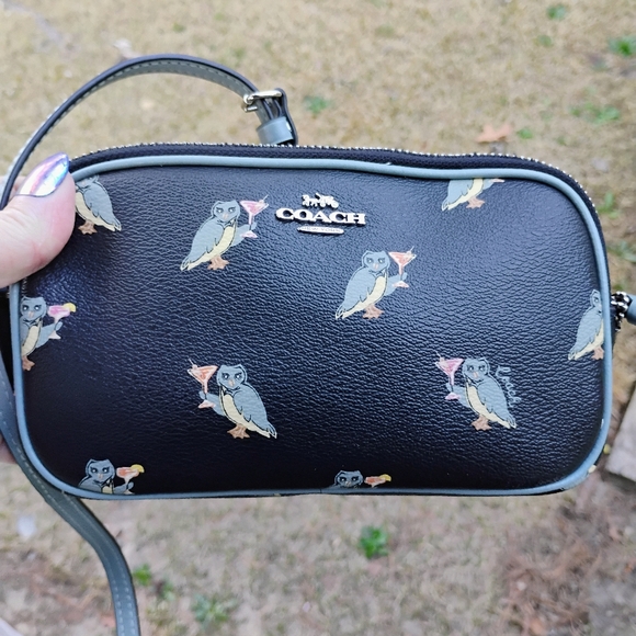 Coach Handbags - Coach Party Owl w/ Martini  double zip crossbody bag No Callouts free shipping